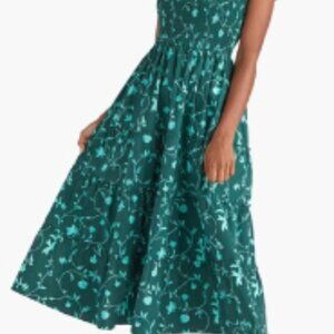 HILL HOUSE Nap Dress Green Botanical